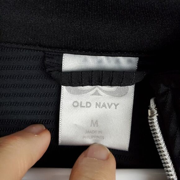 Old Navy Windbreaker Jacket Black Size Medium - Picture 3 of 11